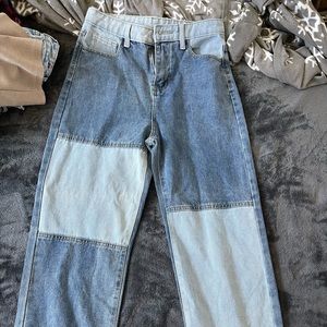 Color block jeans